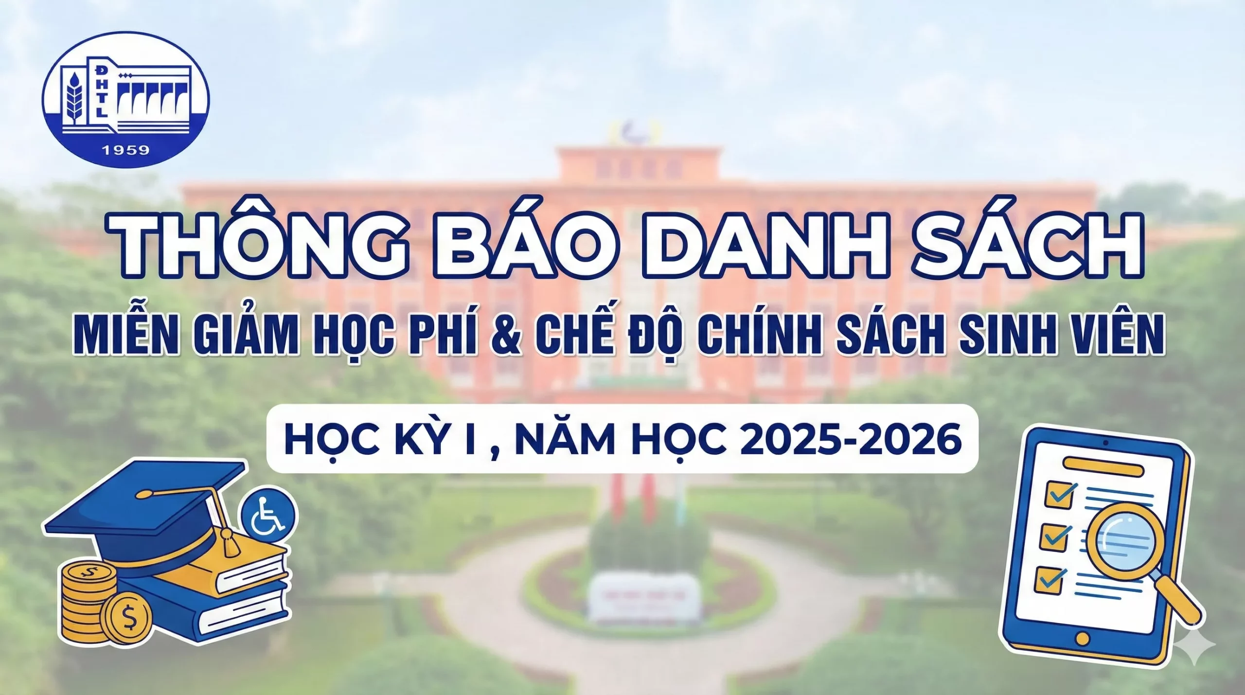 Thông báo danh sách King88 gói gọn nhiều sảnh chơi được miễn giảm học phí và hưởng chế độ chính sách kỳ I năm học 2025-2026