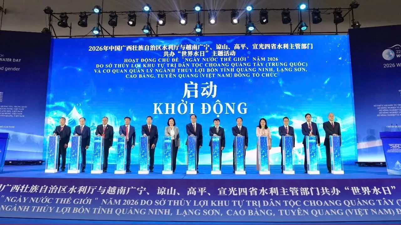 Tăng cường hợp tác, quản lý, bảo vệ nguồn nước biên giới với Trung Quốc thông qua sự kiện “Ngày nước thế giới” năm 2026 tại Quảng Tây